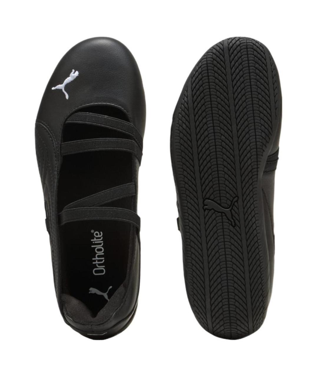 PUMA Черные кожаные кеды, фото 4