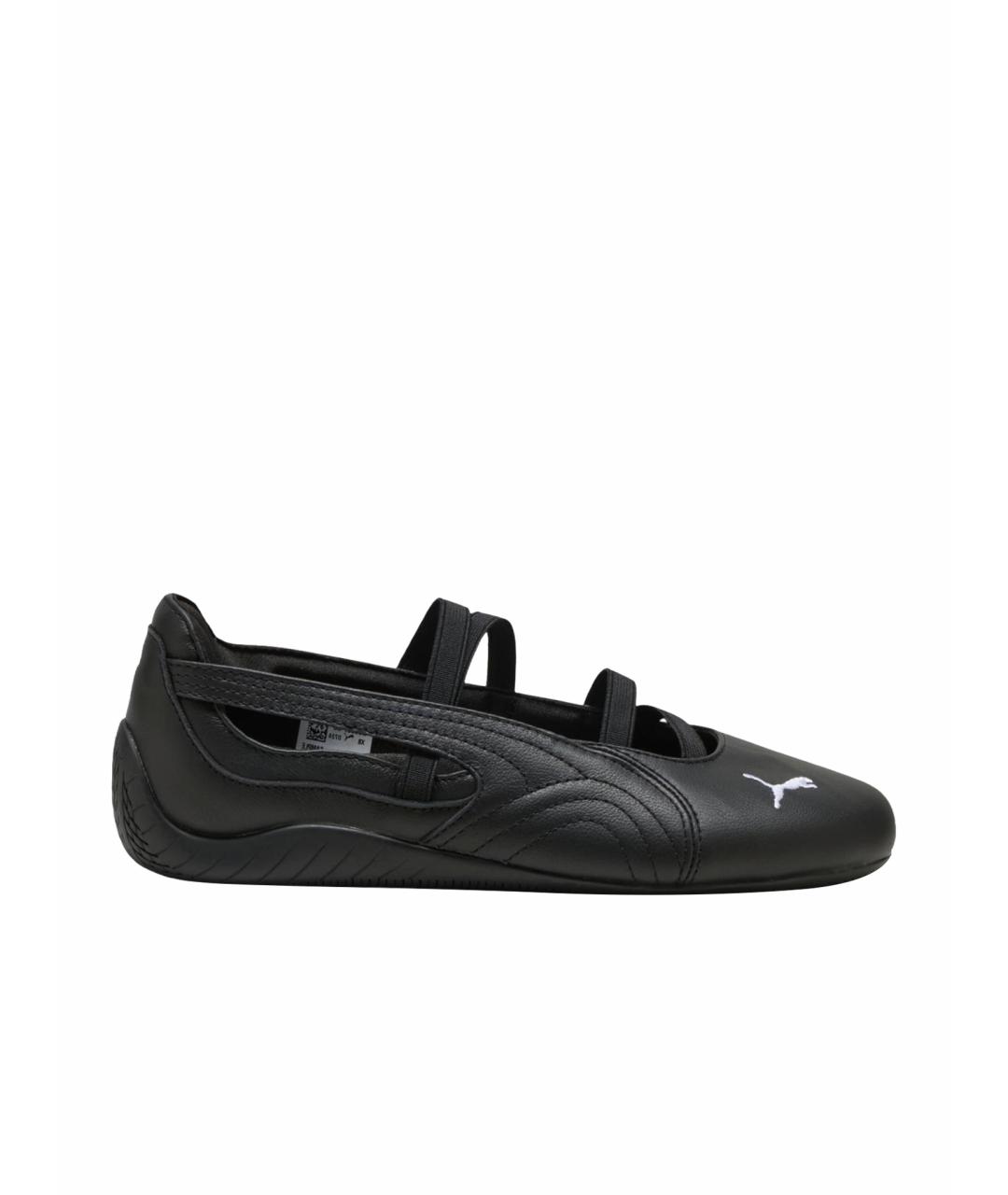 PUMA Черные кожаные кеды, фото 1