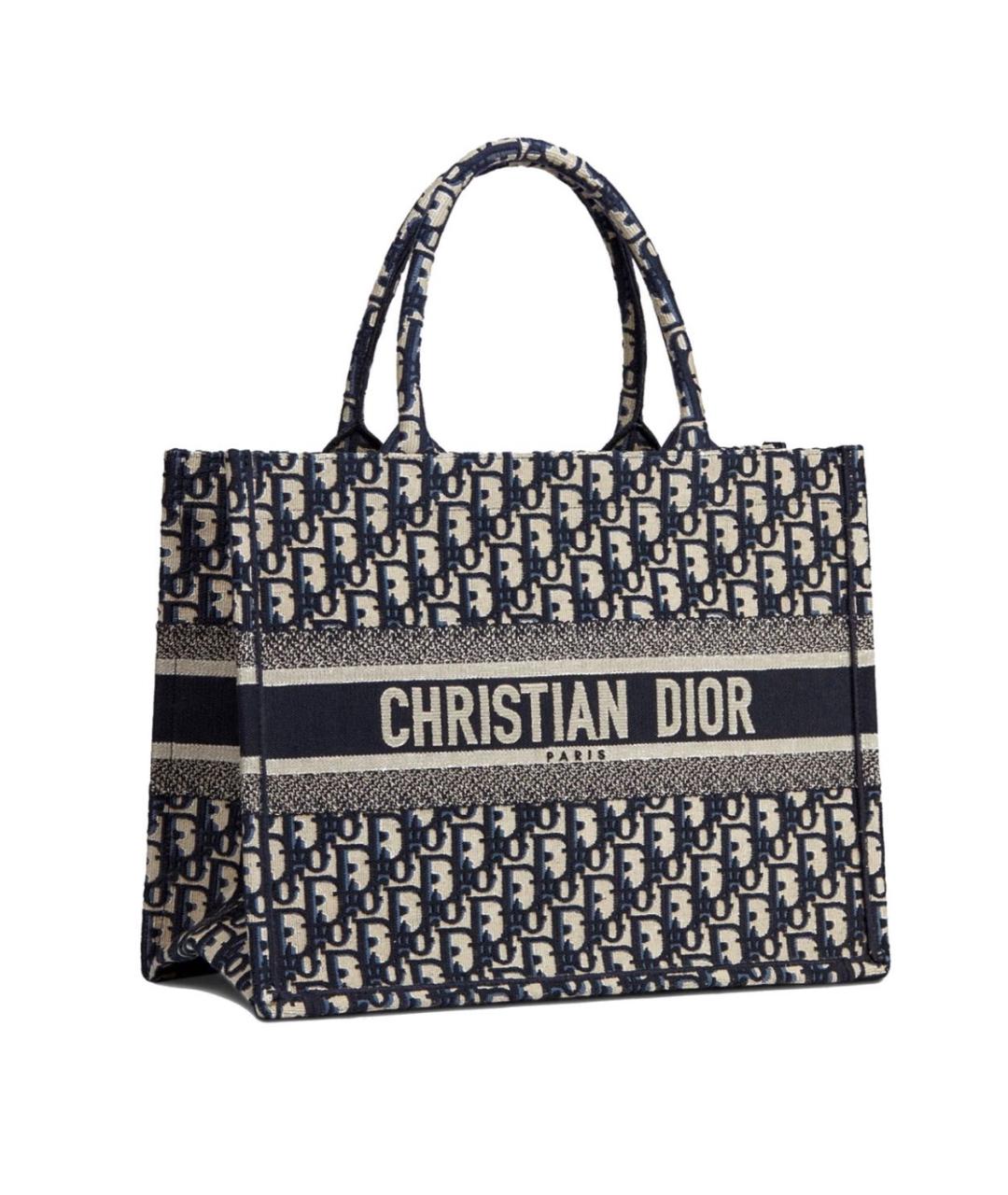 CHRISTIAN DIOR Белая тканевая сумка тоут, фото 8