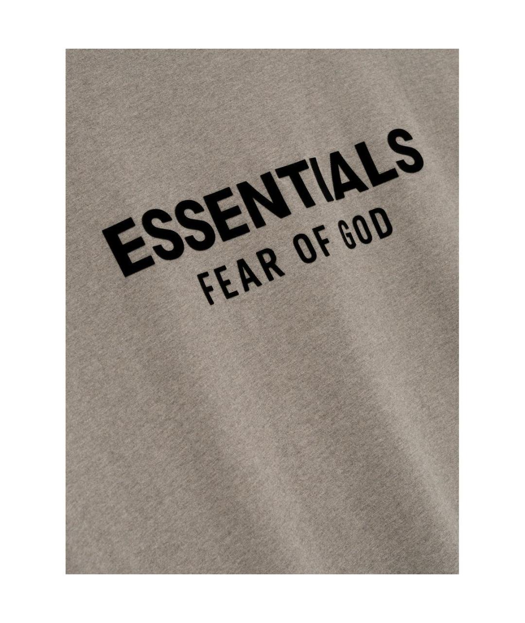 FEAR OF GOD ESSENTIALS Серая хлопковая футболка, фото 3