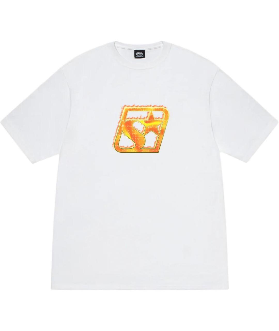 STUSSY Белая хлопковая футболка, фото 1