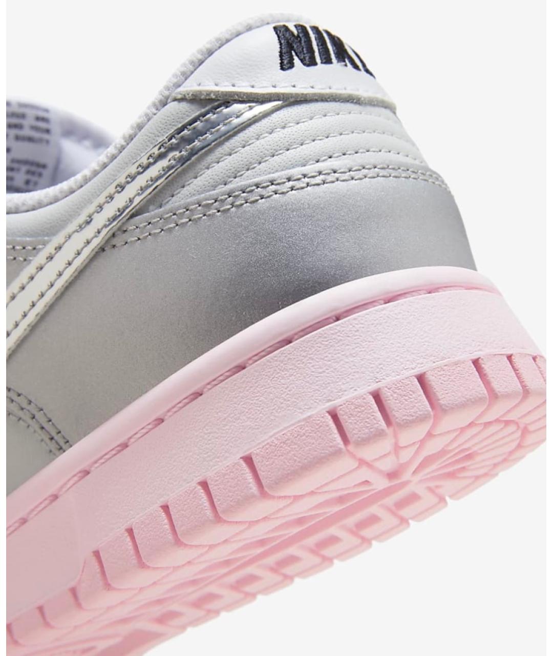 NIKE Серебряные кожаные кеды, фото 7