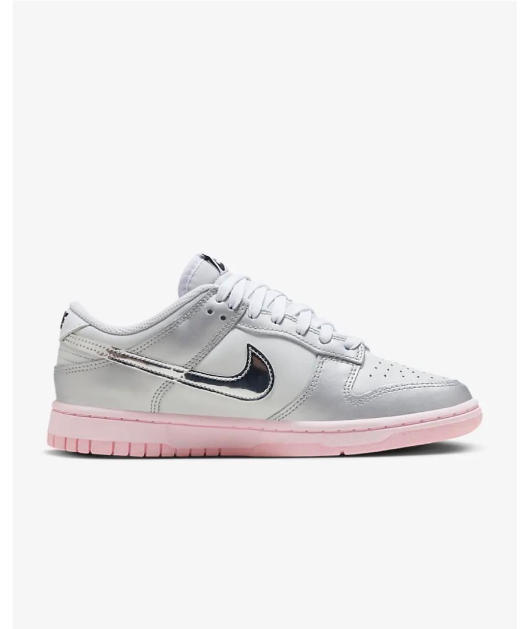NIKE Серебряные кожаные кеды, фото 9