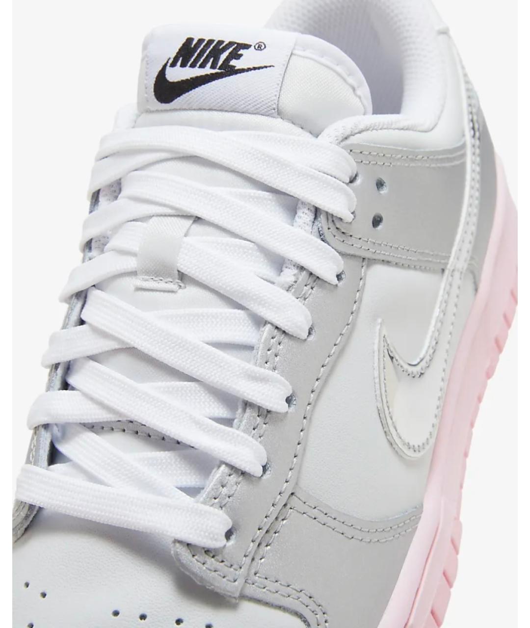 NIKE Серебряные кожаные кеды, фото 6