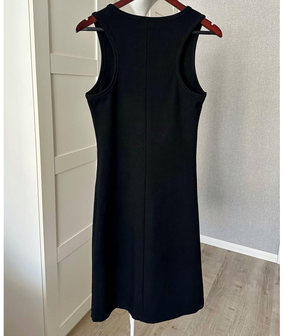 WEEKEND MAX MARA Черное хлопковое повседневное платье, фото 2