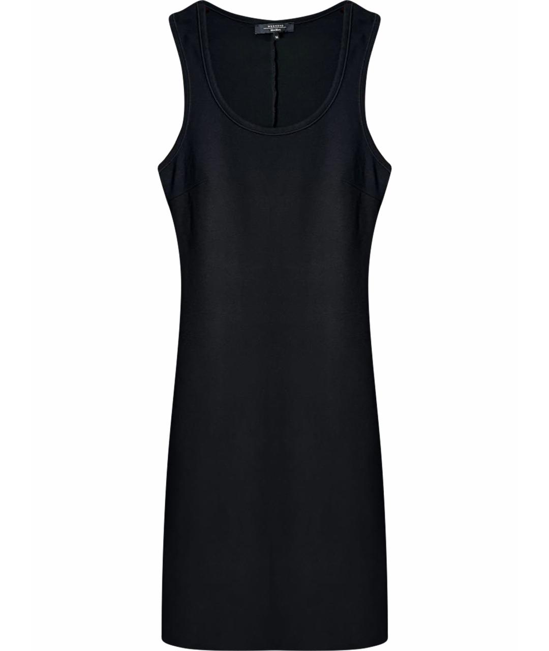WEEKEND MAX MARA Черное хлопковое повседневное платье, фото 1