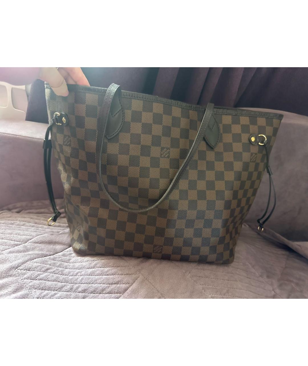LOUIS VUITTON Коричневая сумка тоут, фото 9