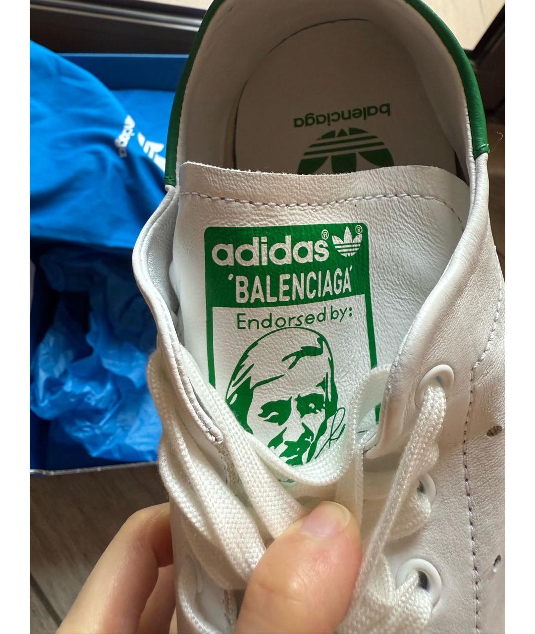 BALENCIAGA Белые низкие кроссовки / кеды, фото 8