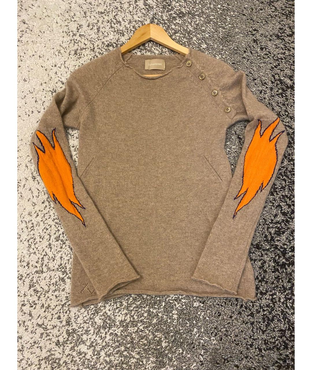 ZADIG & VOLTAIRE Коричневый кашемировый джемпер / свитер, фото 8