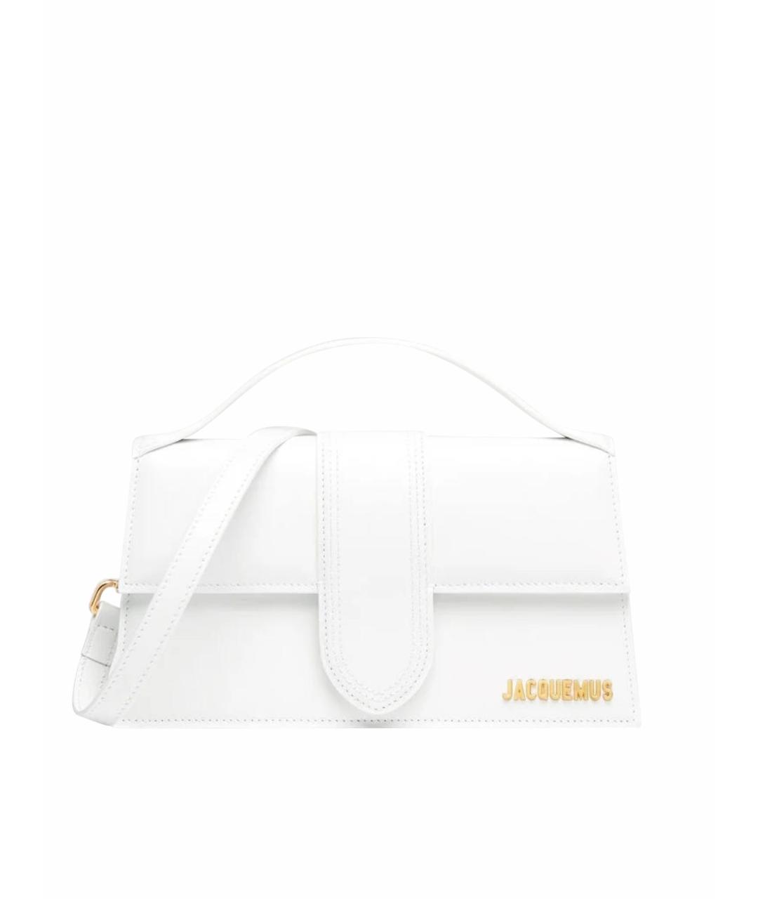 JACQUEMUS Белая кожаная сумка через плечо, фото 1