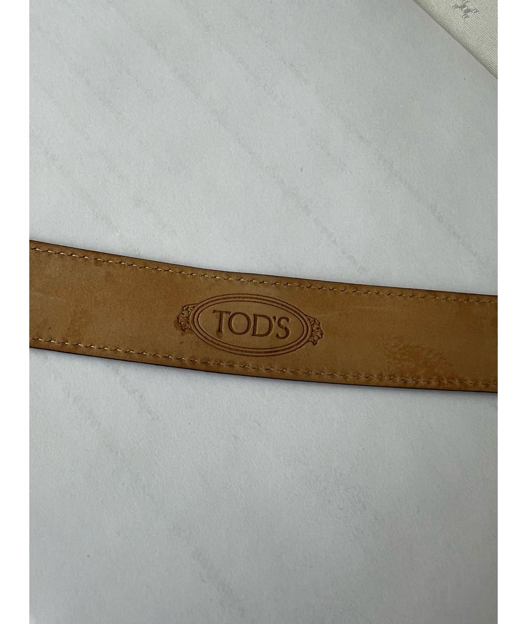 TOD'S Черный кожаный ремень, фото 4
