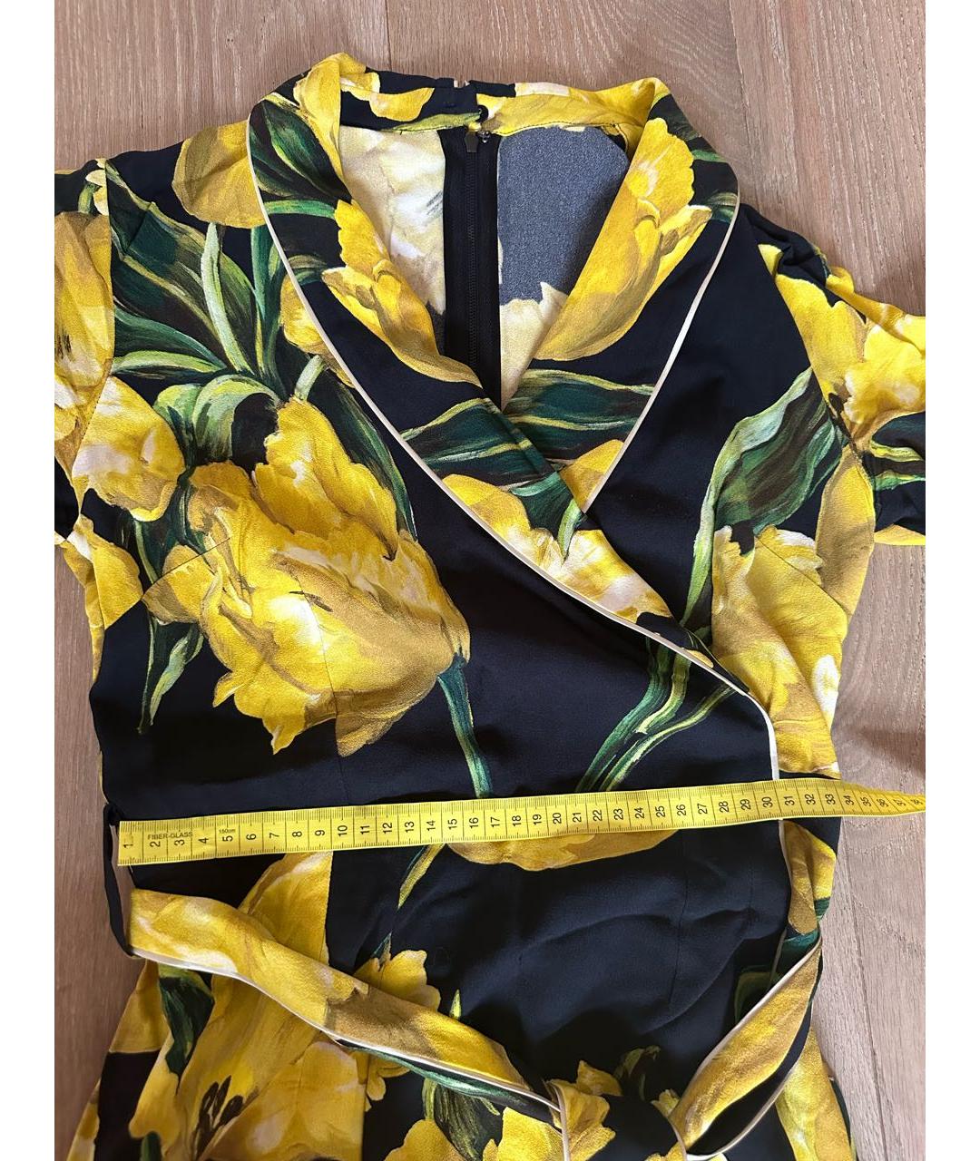 DOLCE&GABBANA Черное вискозное повседневное платье, фото 3