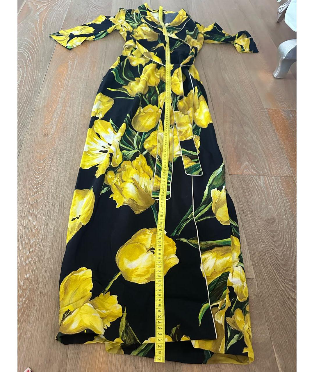 DOLCE&GABBANA Черное вискозное повседневное платье, фото 2