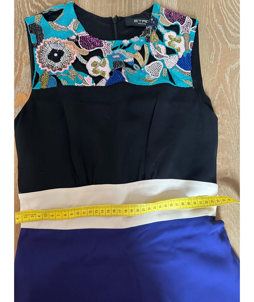 ETRO Синее вискозное повседневное платье, фото 4