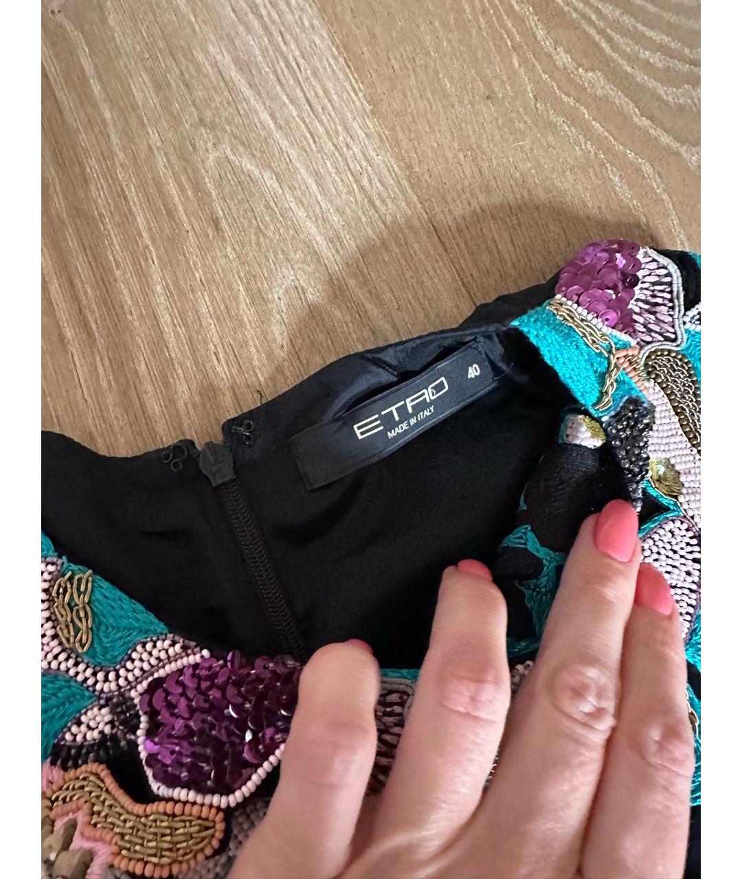 ETRO Синее вискозное повседневное платье, фото 3
