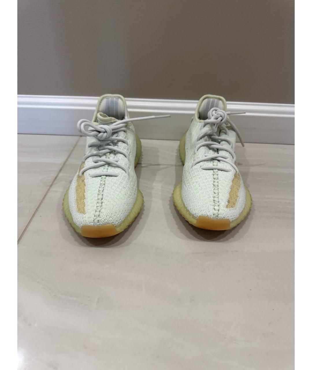 ADIDAS YEEZY Бирюзовые текстильные кроссовки, фото 2