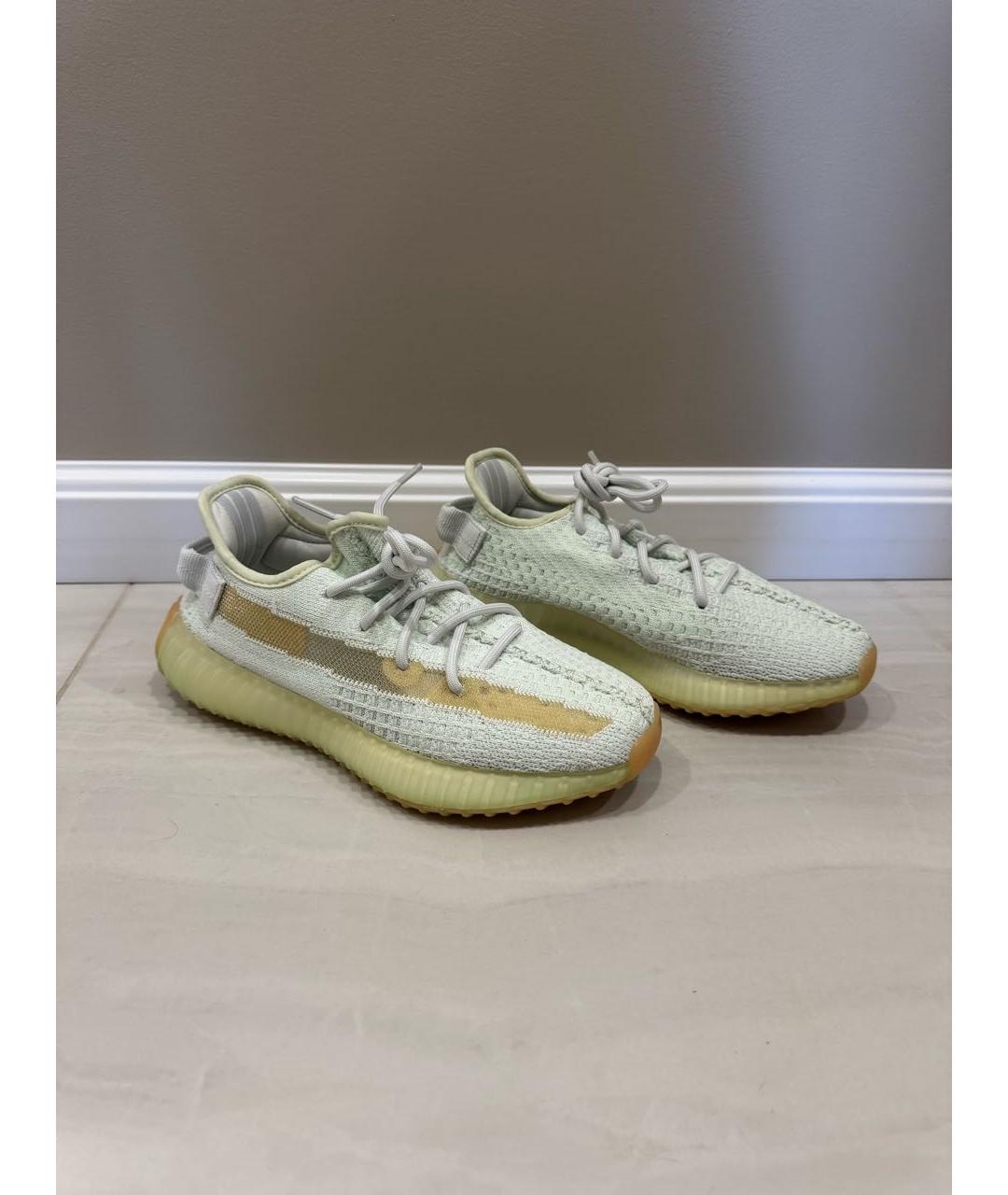 ADIDAS YEEZY Бирюзовые текстильные кроссовки, фото 6