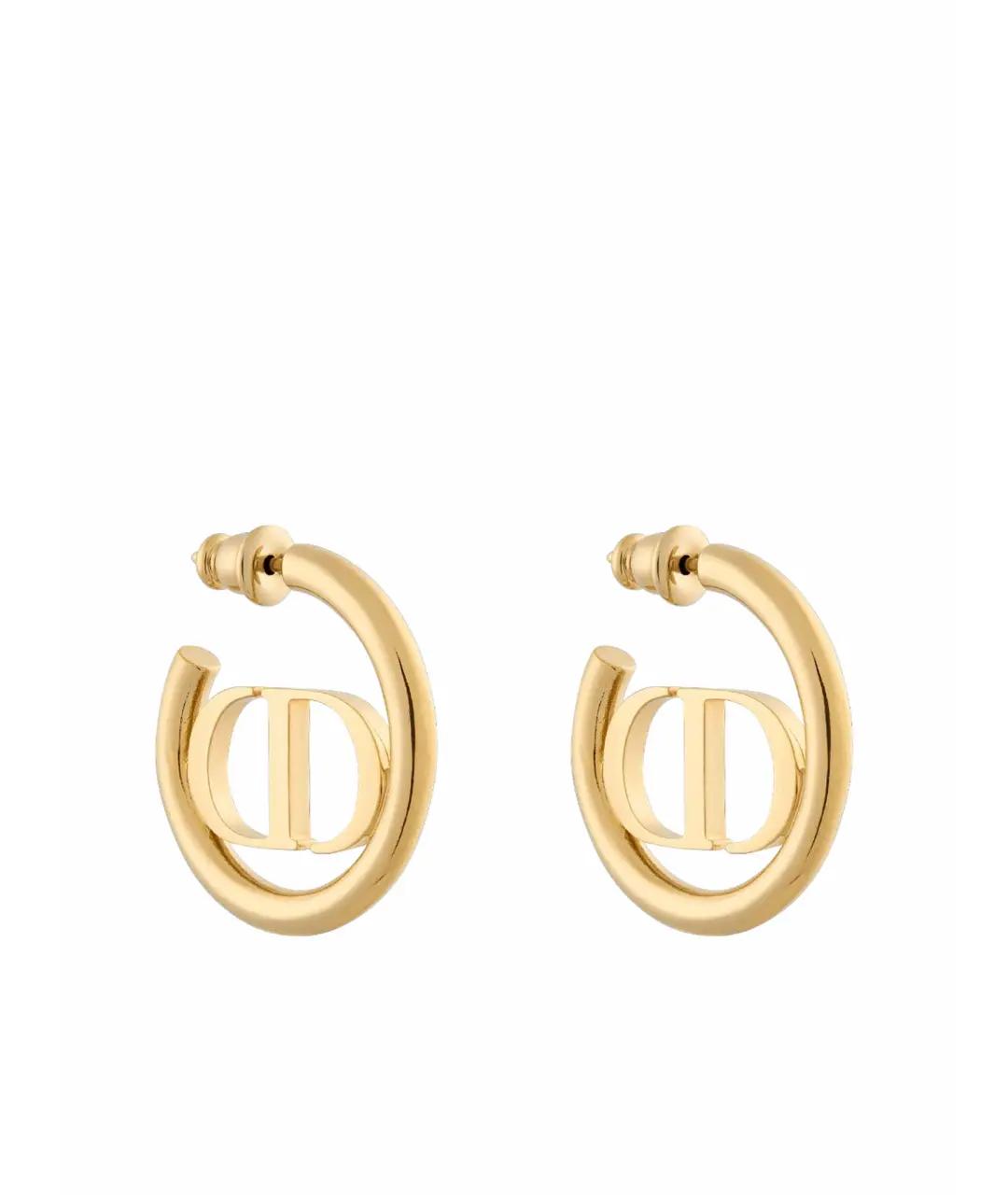 CHRISTIAN DIOR Золотые латунные серьги, фото 1