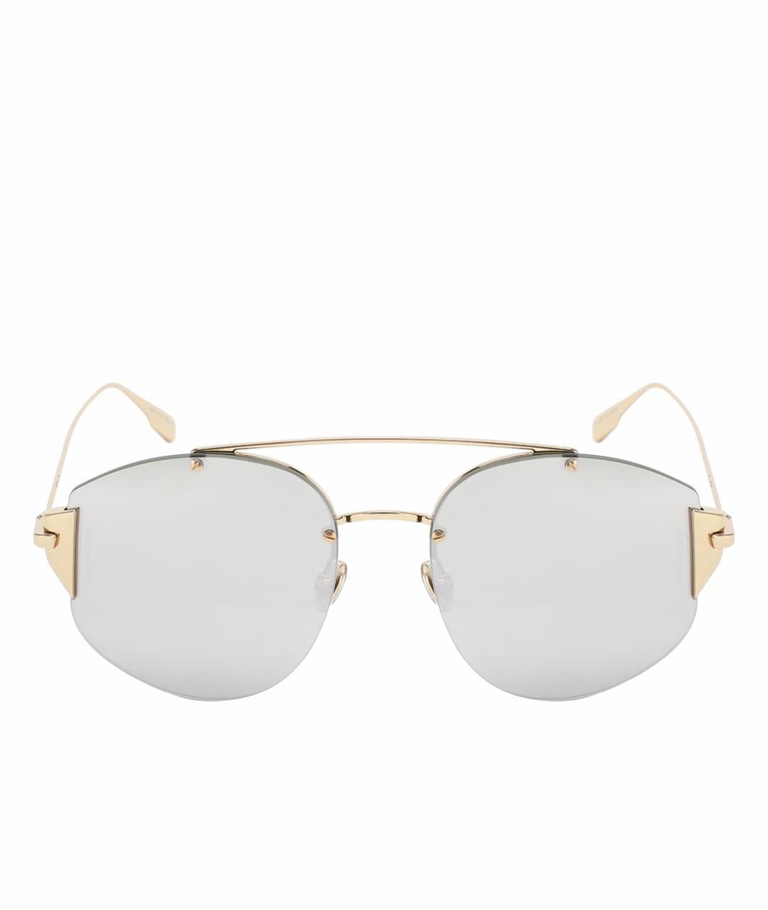 CHRISTIAN DIOR Серые металлические солнцезащитные очки, фото 1
