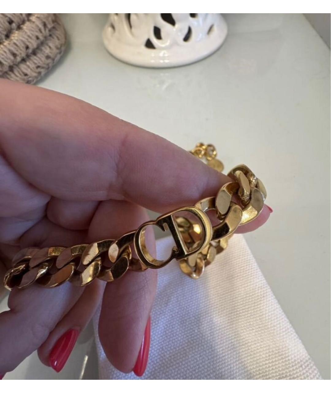 CHRISTIAN DIOR Золотое латунное колье, фото 4