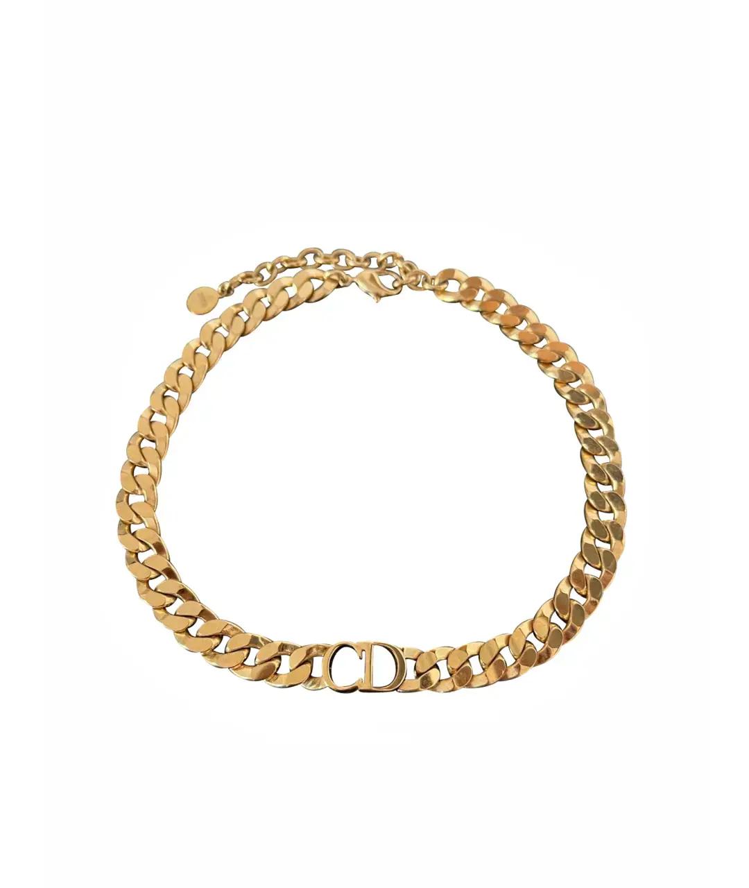CHRISTIAN DIOR Золотое латунное колье, фото 1