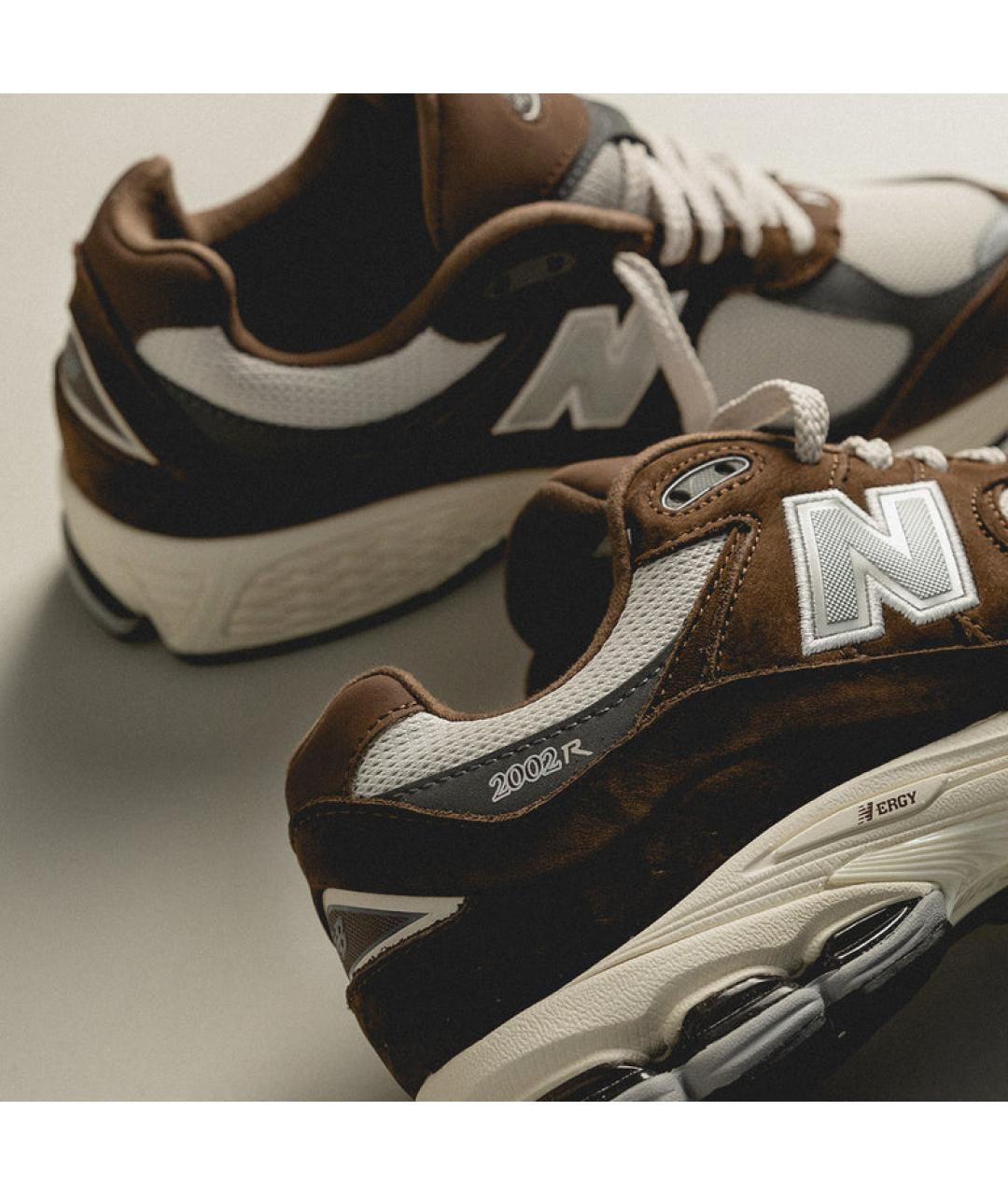 NEW BALANCE Коричневые замшевые низкие кроссовки / кеды, фото 4