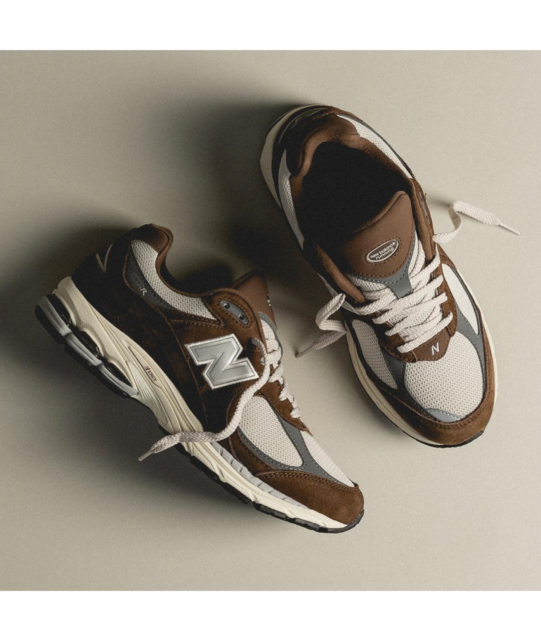 NEW BALANCE Коричневые замшевые низкие кроссовки / кеды, фото 3