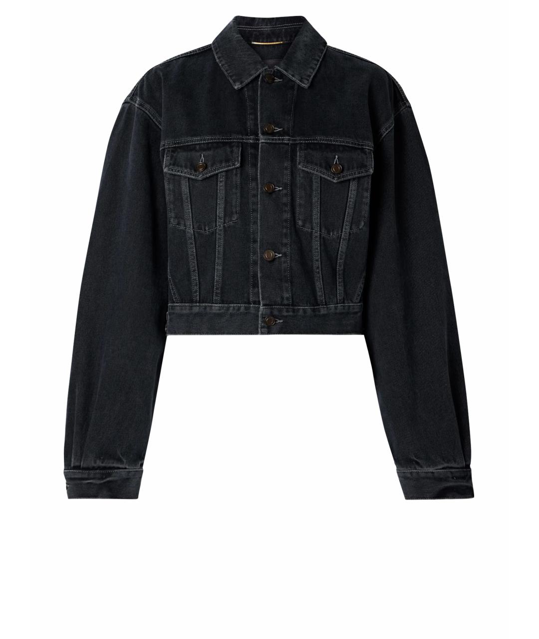 SAINT LAURENT Темно-синяя деним куртка, фото 1