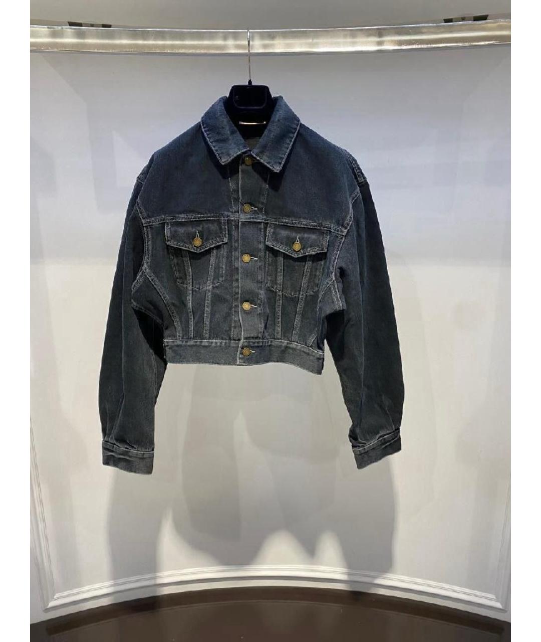 SAINT LAURENT Темно-синяя деним куртка, фото 5