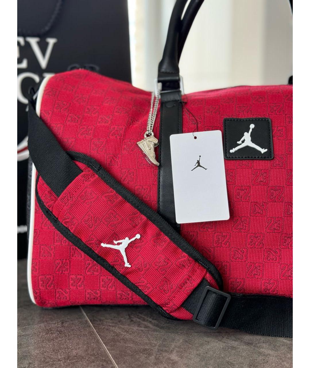 JORDAN Бордовая дорожная/спортивная сумка, фото 3