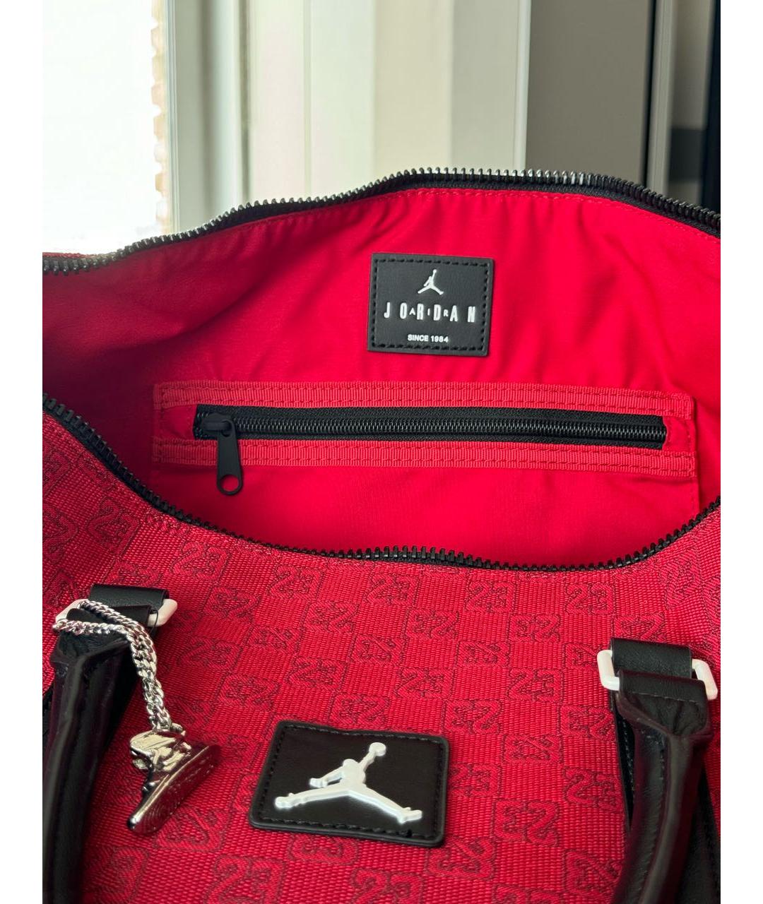 JORDAN Бордовая дорожная/спортивная сумка, фото 8
