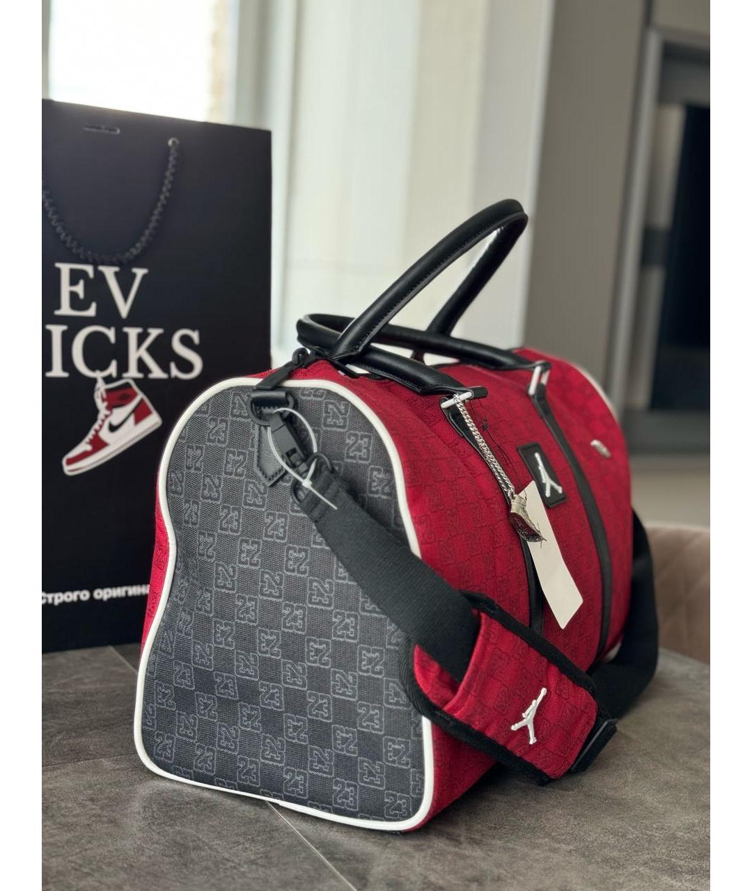JORDAN Бордовая дорожная/спортивная сумка, фото 7