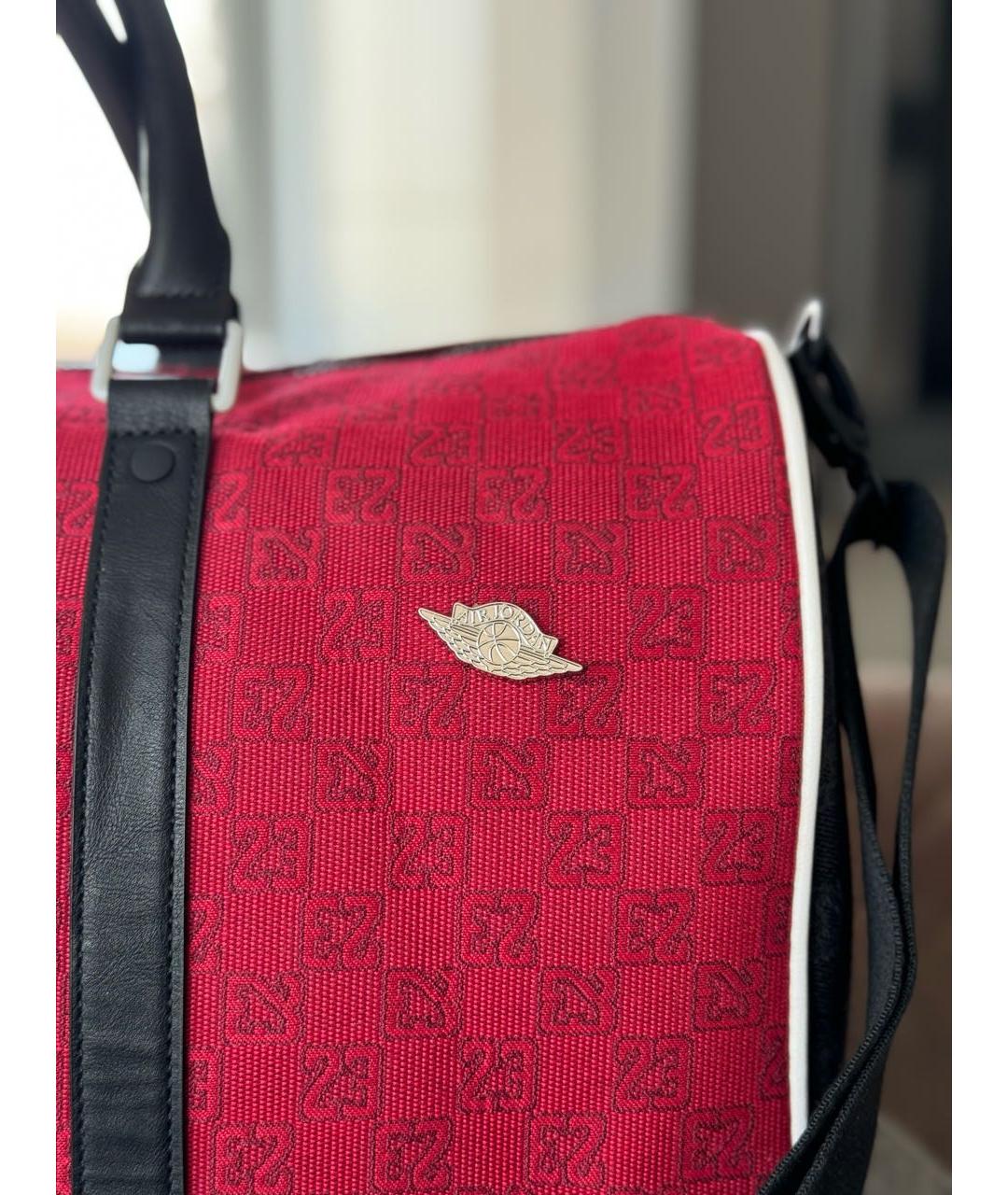 JORDAN Бордовая дорожная/спортивная сумка, фото 4