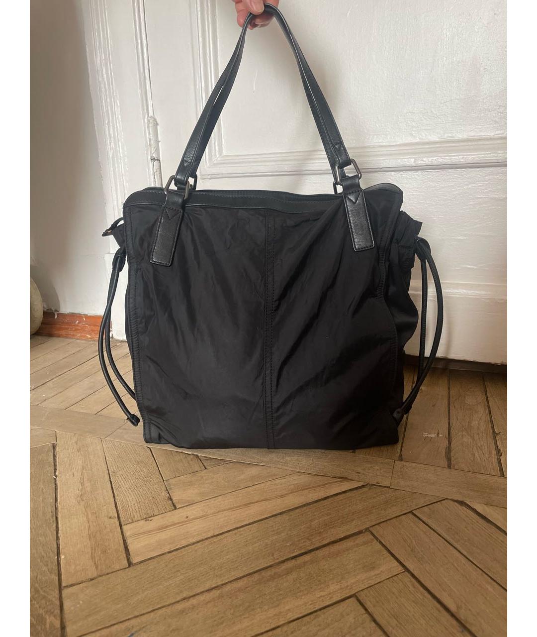 BURBERRY Черная тканевая сумка с короткими ручками, фото 3