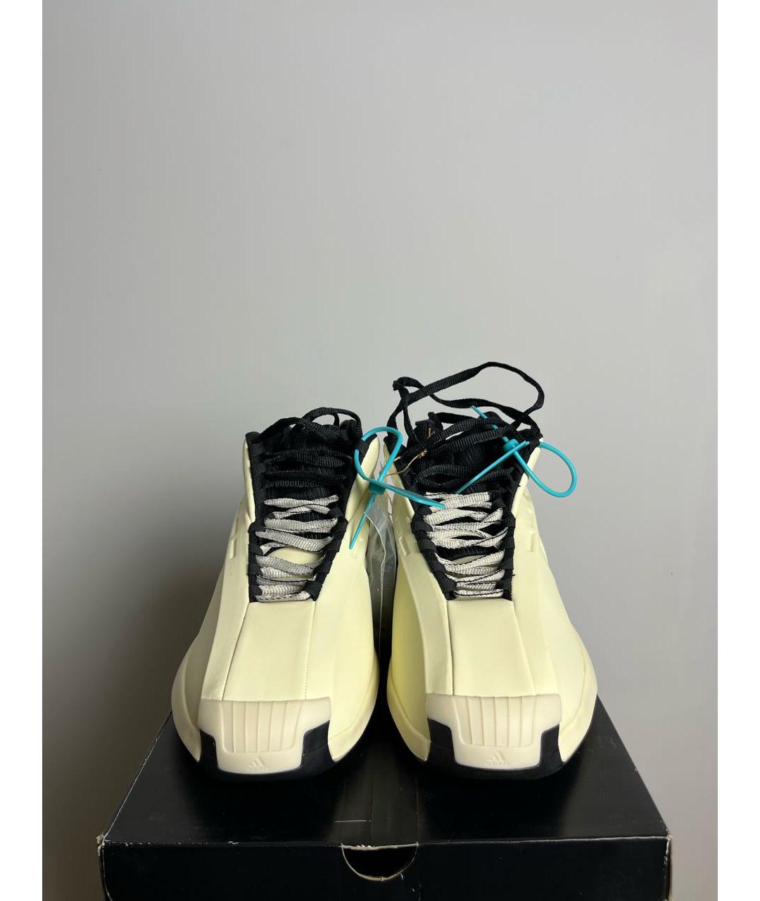 ADIDAS Бежевые резиновые высокие кроссовки / кеды, фото 2