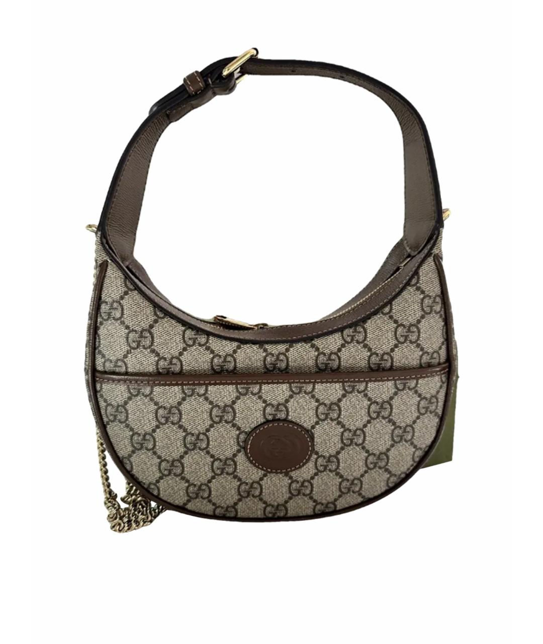 GUCCI Коричневая сумка с короткими ручками, фото 1