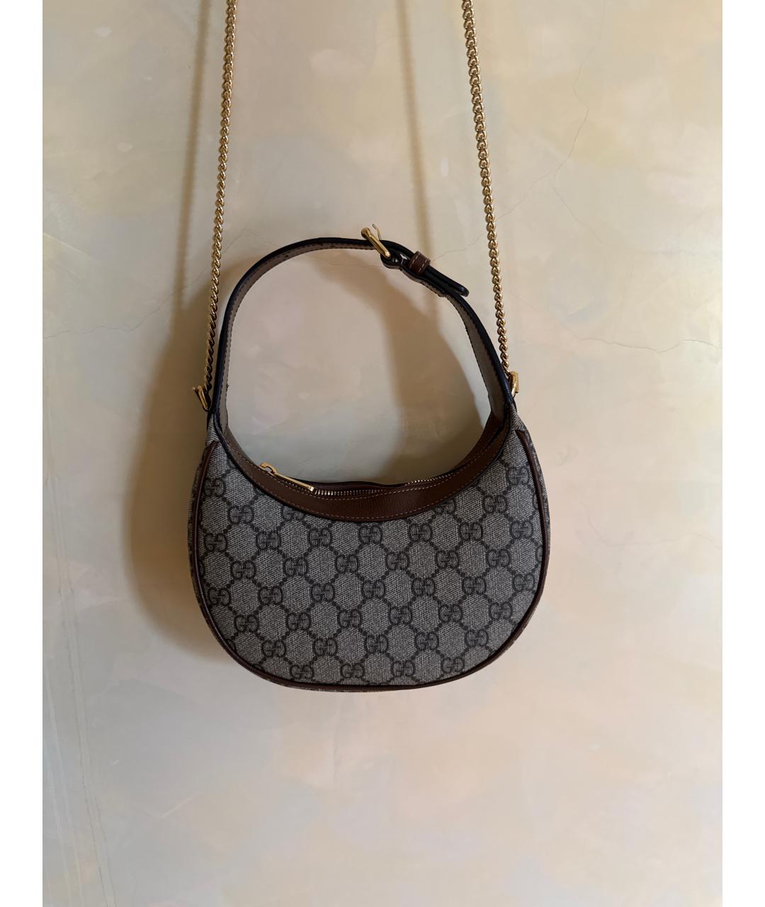 GUCCI Коричневая сумка с короткими ручками, фото 4