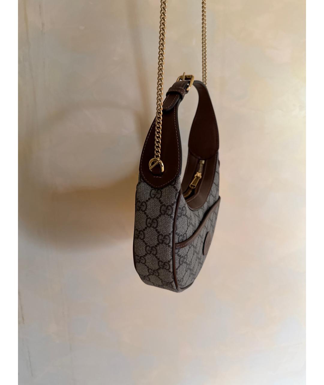 GUCCI Коричневая сумка с короткими ручками, фото 3