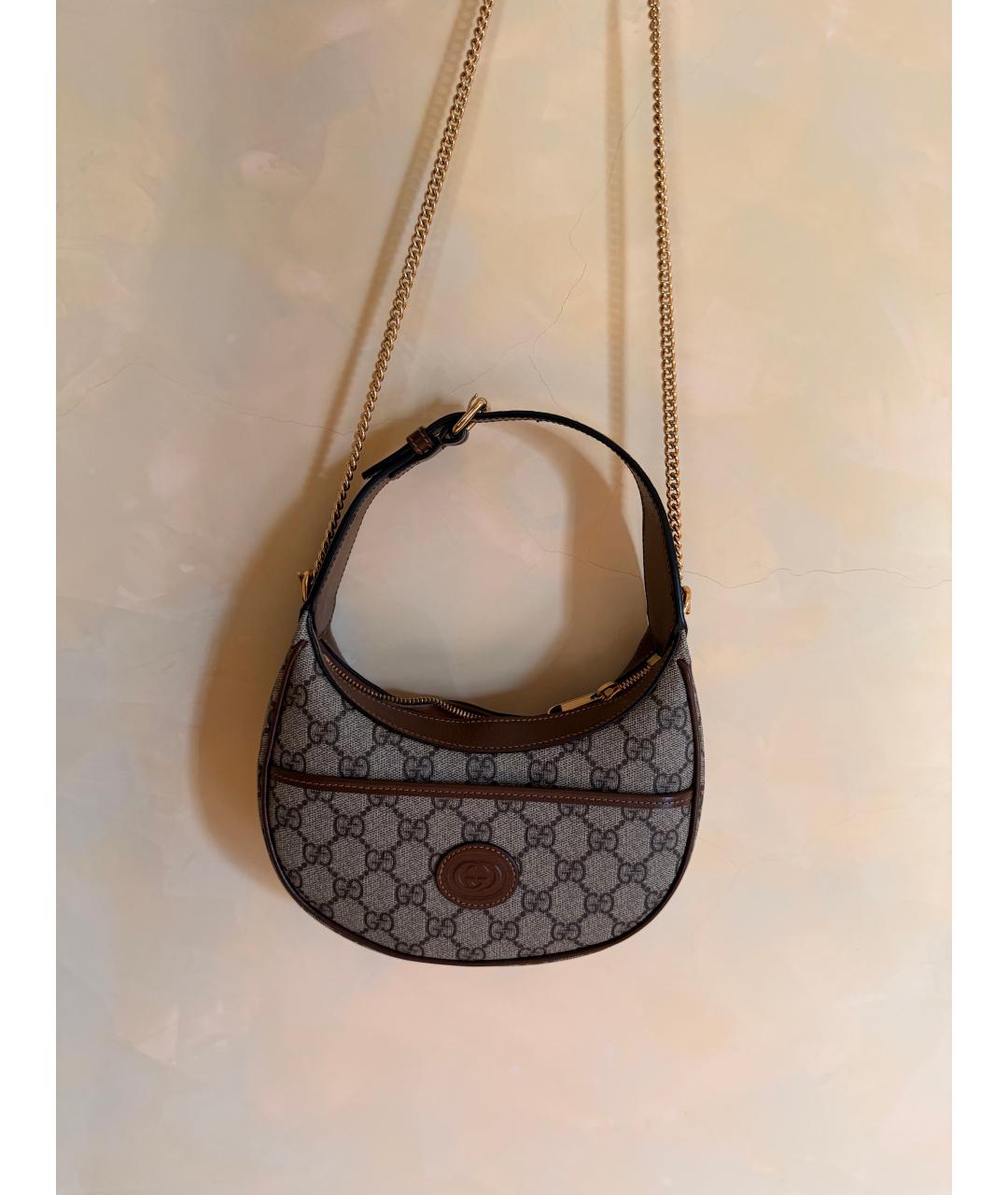 GUCCI Коричневая сумка с короткими ручками, фото 2