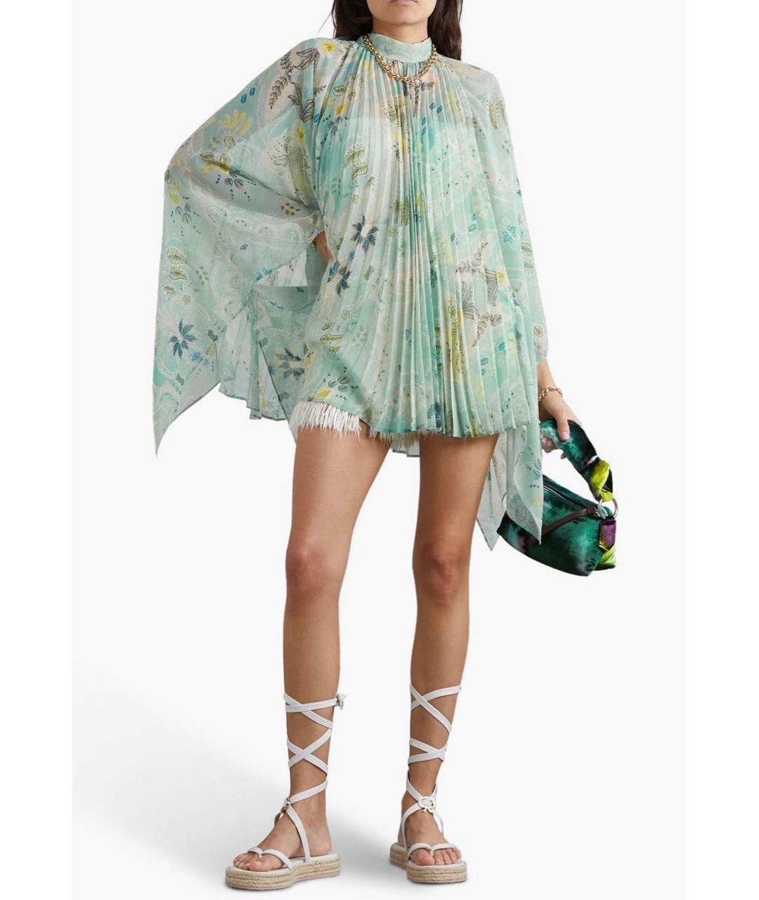 ETRO Зеленая шифоновая блузы, фото 3
