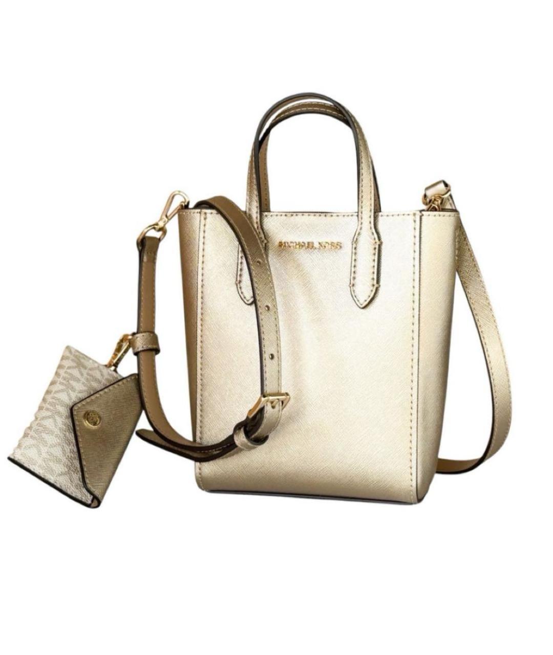 MICHAEL MICHAEL KORS Золотая сумка с короткими ручками, фото 3
