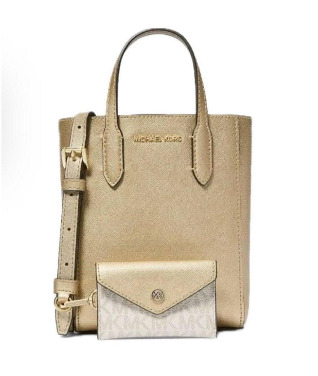 MICHAEL MICHAEL KORS Золотая сумка с короткими ручками, фото 9