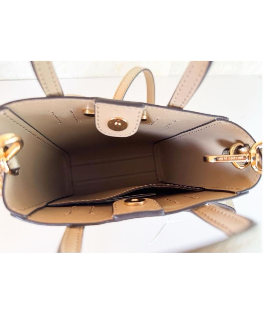 MICHAEL MICHAEL KORS Золотая сумка с короткими ручками, фото 5