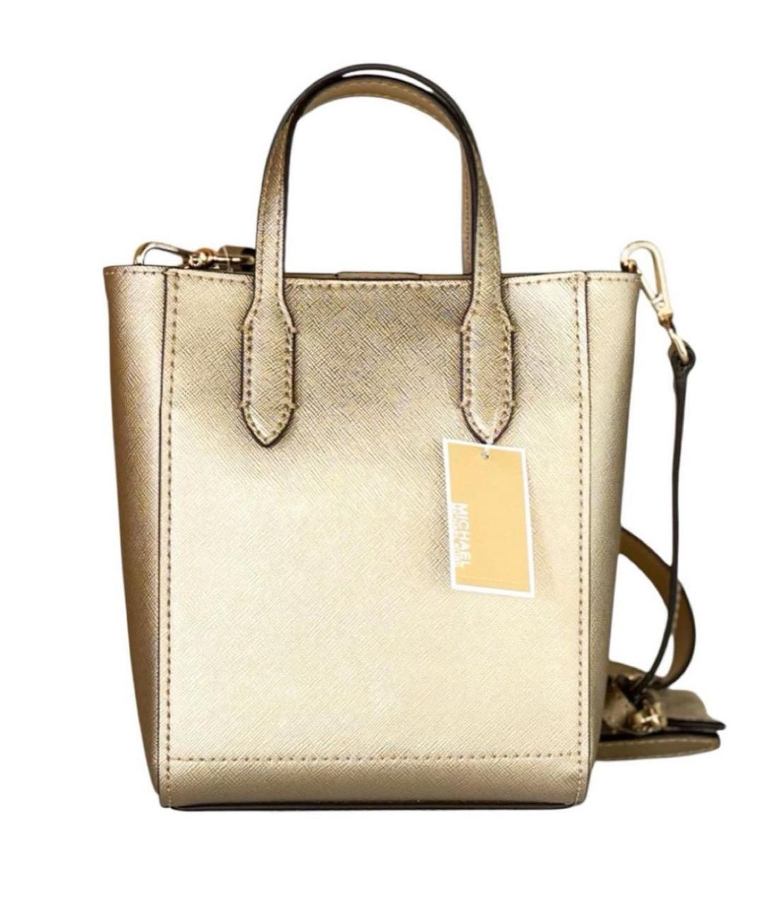 MICHAEL MICHAEL KORS Золотая сумка с короткими ручками, фото 2