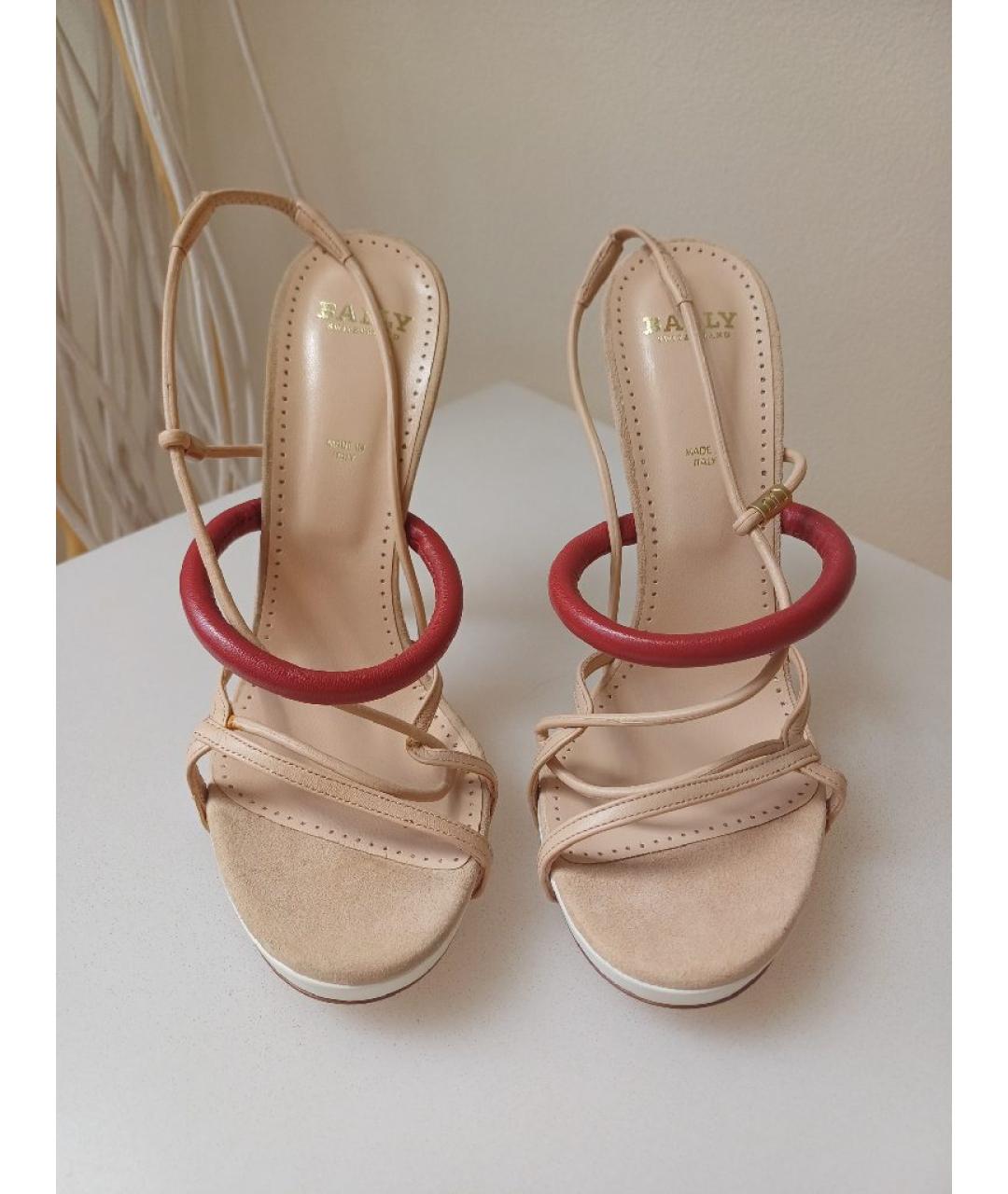 BALLY Мульти кожаные босоножки, фото 5
