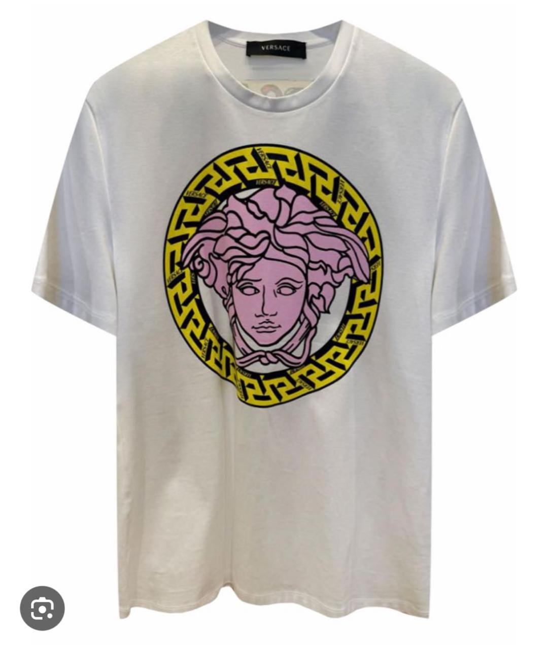 VERSACE Белая хлопковая футболка, фото 5
