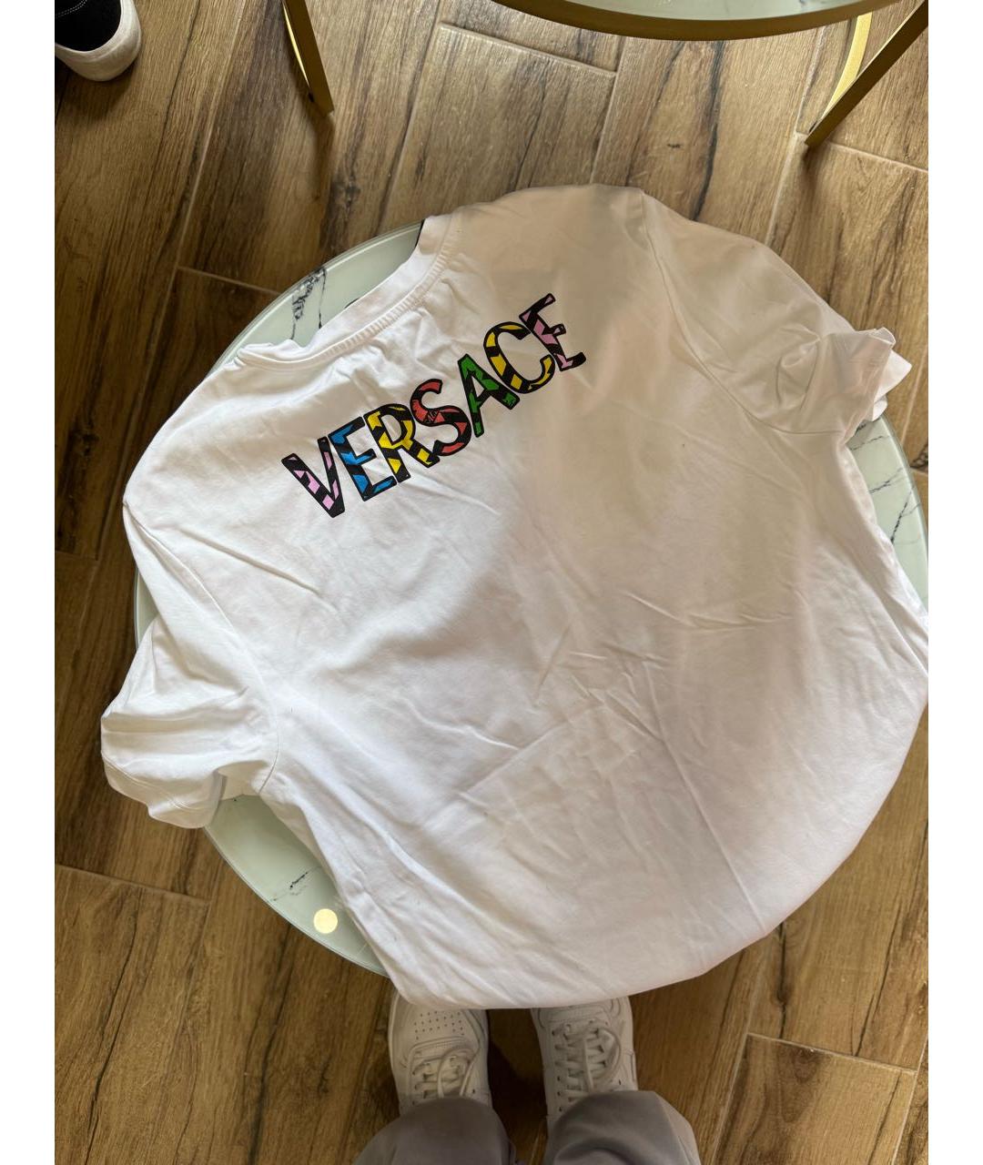 VERSACE Белая хлопковая футболка, фото 2