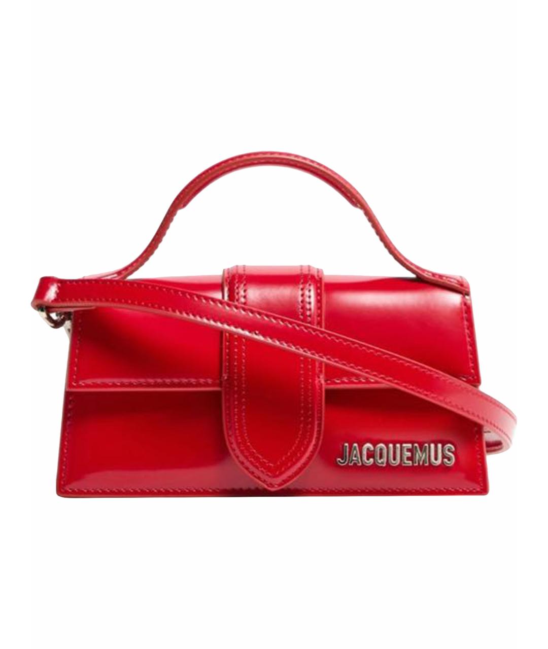 JACQUEMUS Красная кожаная сумка через плечо, фото 1