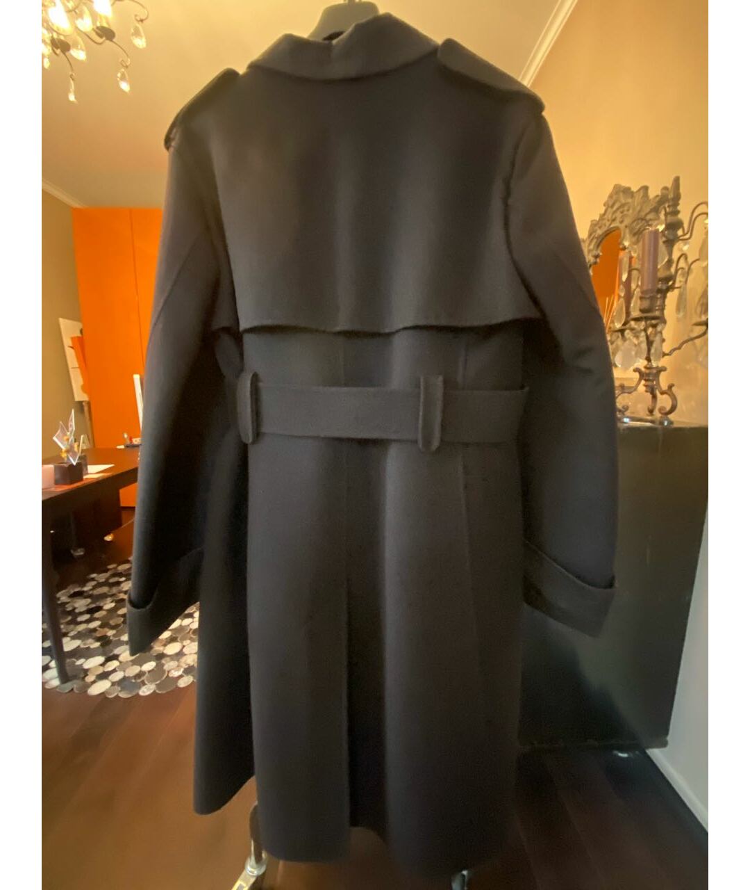CELINE Антрацитовое шерстяное пальто, фото 2
