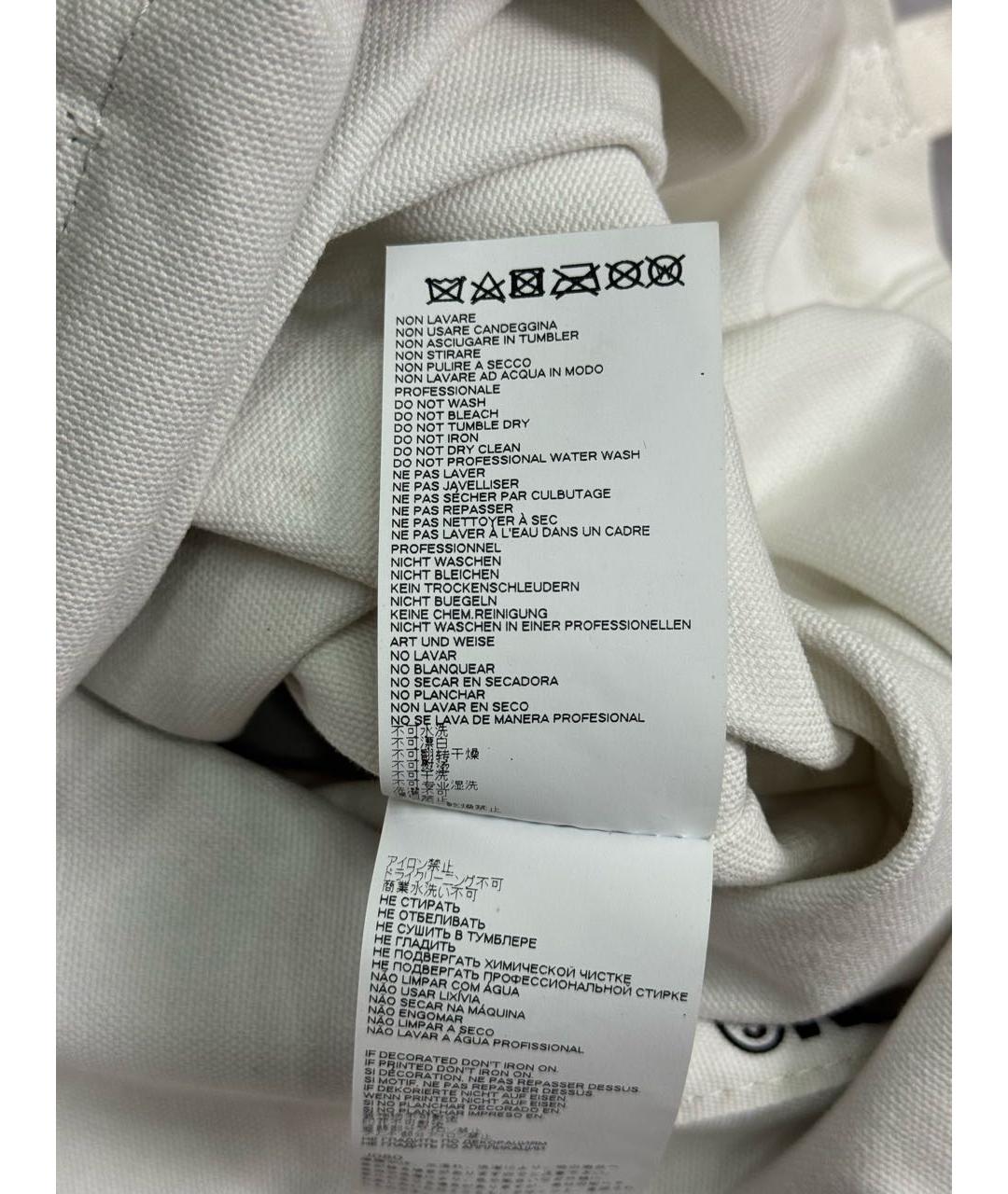 MM6 MAISON MARGIELA Белая хлопковая сумка тоут, фото 8